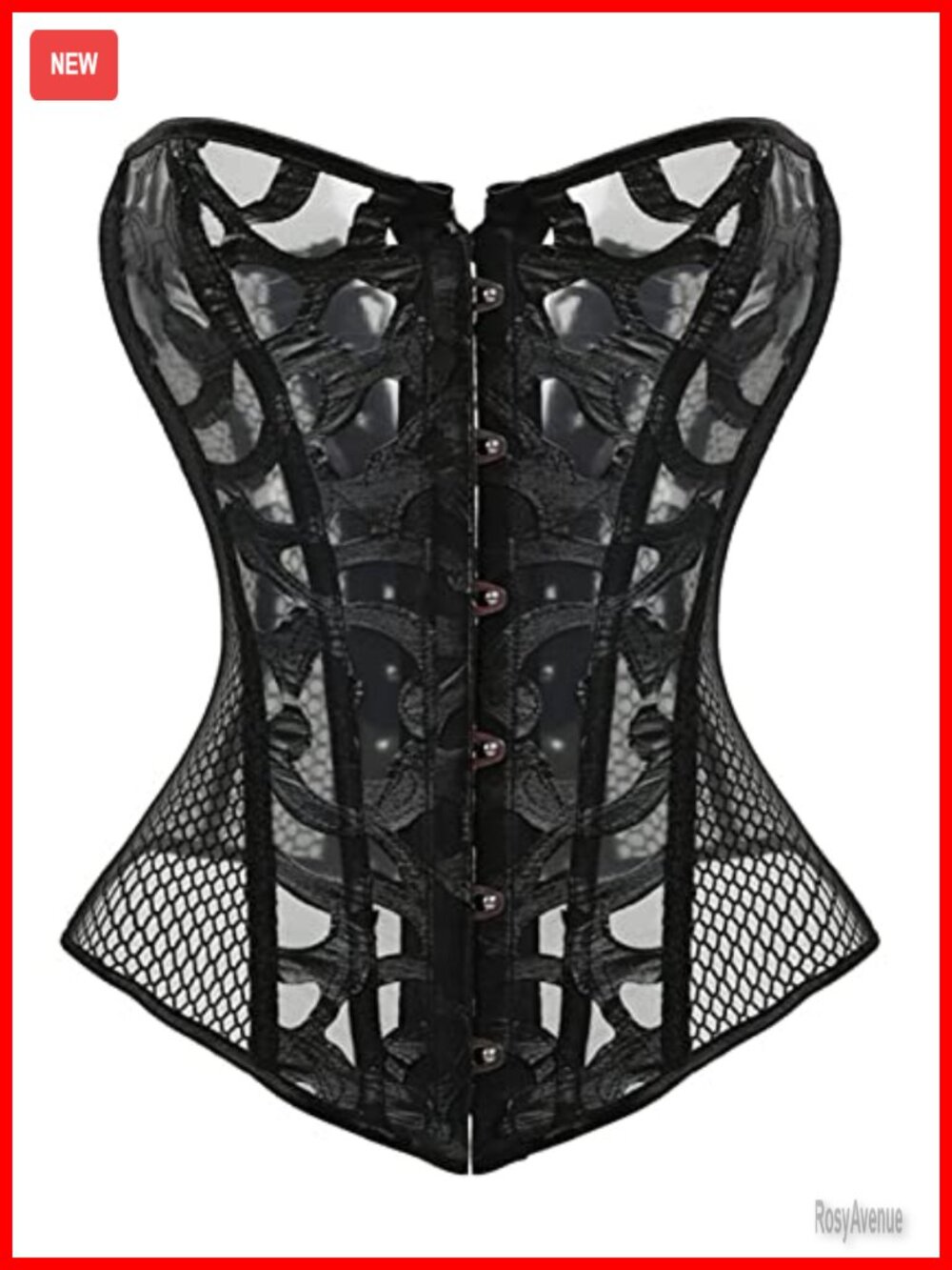 Satin Overbust Corset Top Lace Up Bustier Shap